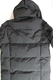 KARL LAGERFELD PARIS Quilted Fleece Lined Hooded Parka Coat XXL Black NO FUR