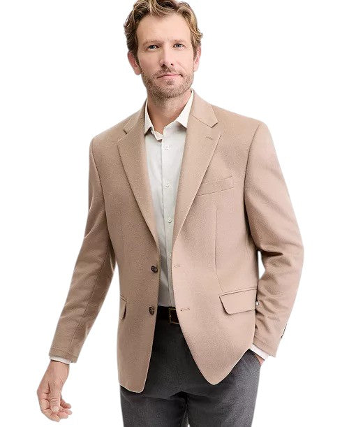 Michael Kors Mens Classic fit Wool Sport Coat Blazer 40 R Beige Solid