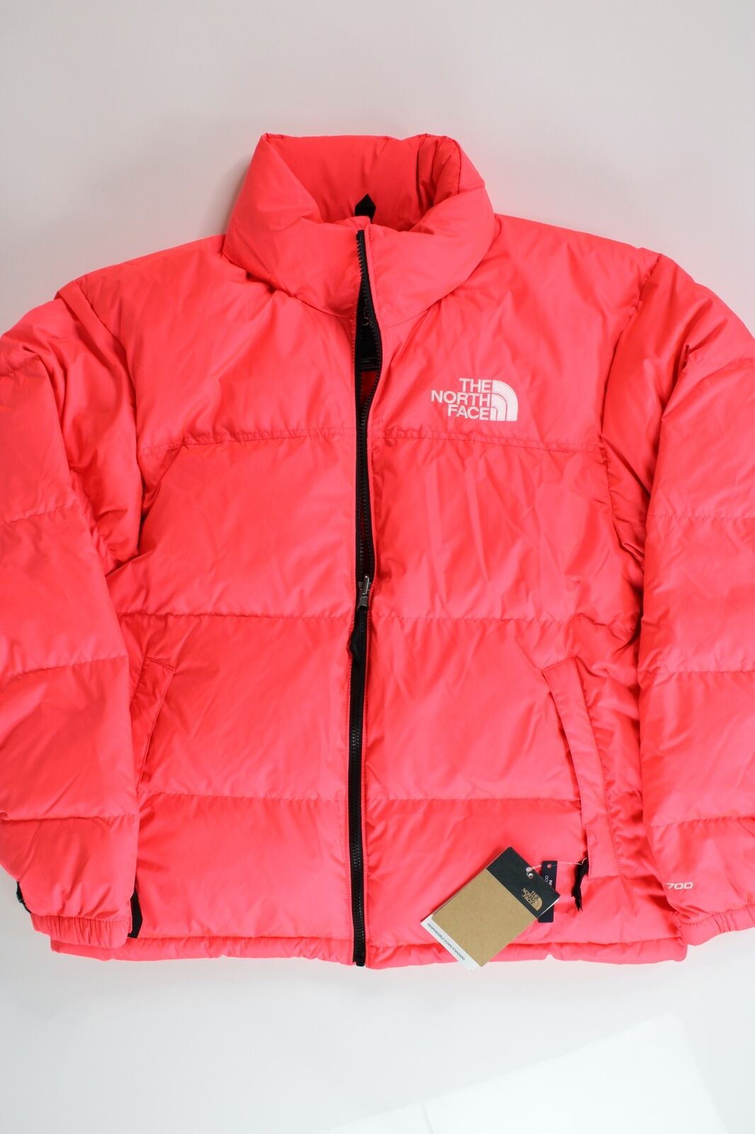 The North Face Mens 1996 Retro Nuptse Jacket Medium Brilliant Coral Pink