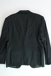 John Varvatos Star USA Mens Tonal Plaid Slim Fit Suit Jacket 46R Dark Green