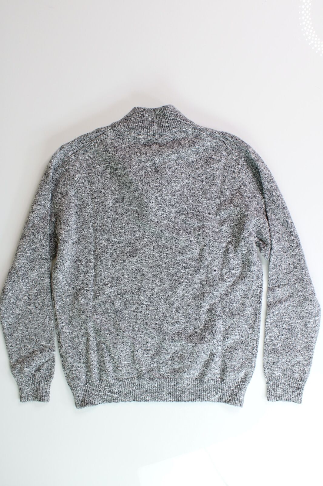Maurizio Baldassari Mens Donegal Quarter Zip Sweater Small Black / White
