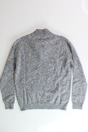 Maurizio Baldassari Mens Donegal Quarter Zip Sweater Small Black / White