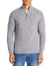 Maurizio Baldassari Mens Donegal Quarter Zip Sweater Small Black / White