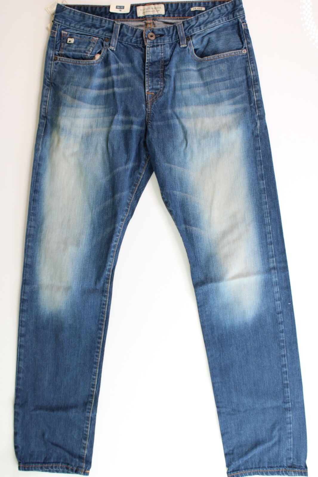 Scotch & Soda Mens Ralston Slim Fit Jeans 30 x 32 Blue Beaten Back