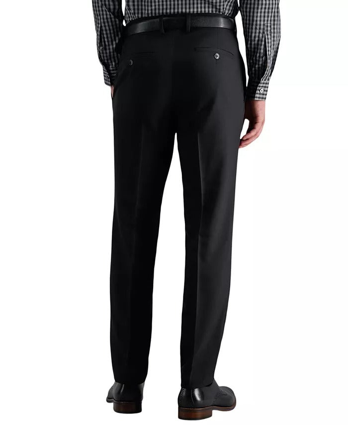 Kenneth Cole Mens Modern fit Dress Pants 32 / 32 Black Solid Stretch
