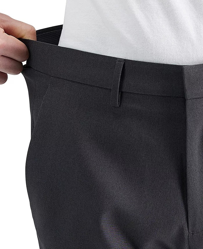 Kenneth Cole Mens Modern fit Dress Pants Pants 34 / 34 Charcoal Grey Check