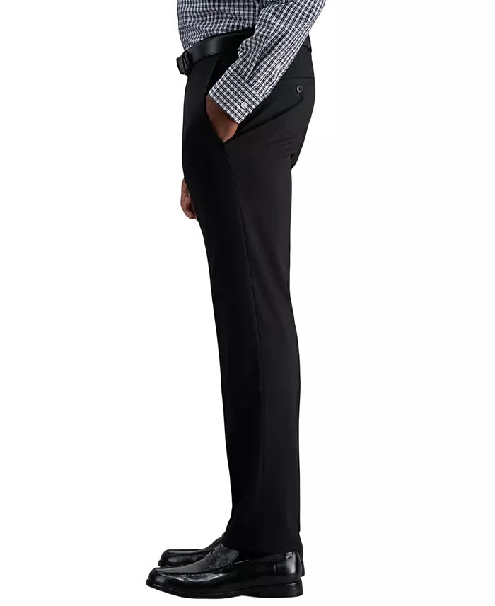 Kenneth Cole Mens Slim fit Dress Pants 32 / 32 Black Solid Stretch