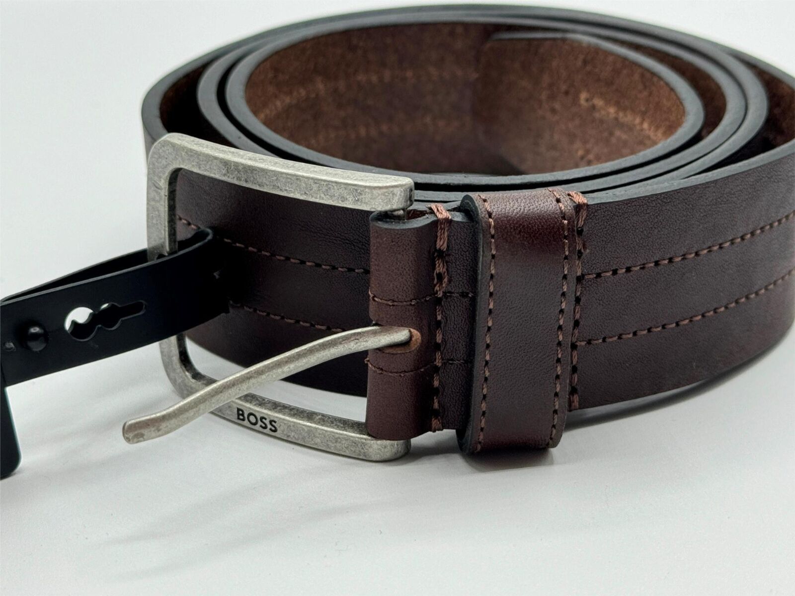 BOSS Hugo Boss Men's Jor Leather Belt Size 42 Brown