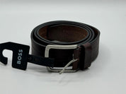 BOSS Hugo Boss Men's Jor Leather Belt Size 42 Brown