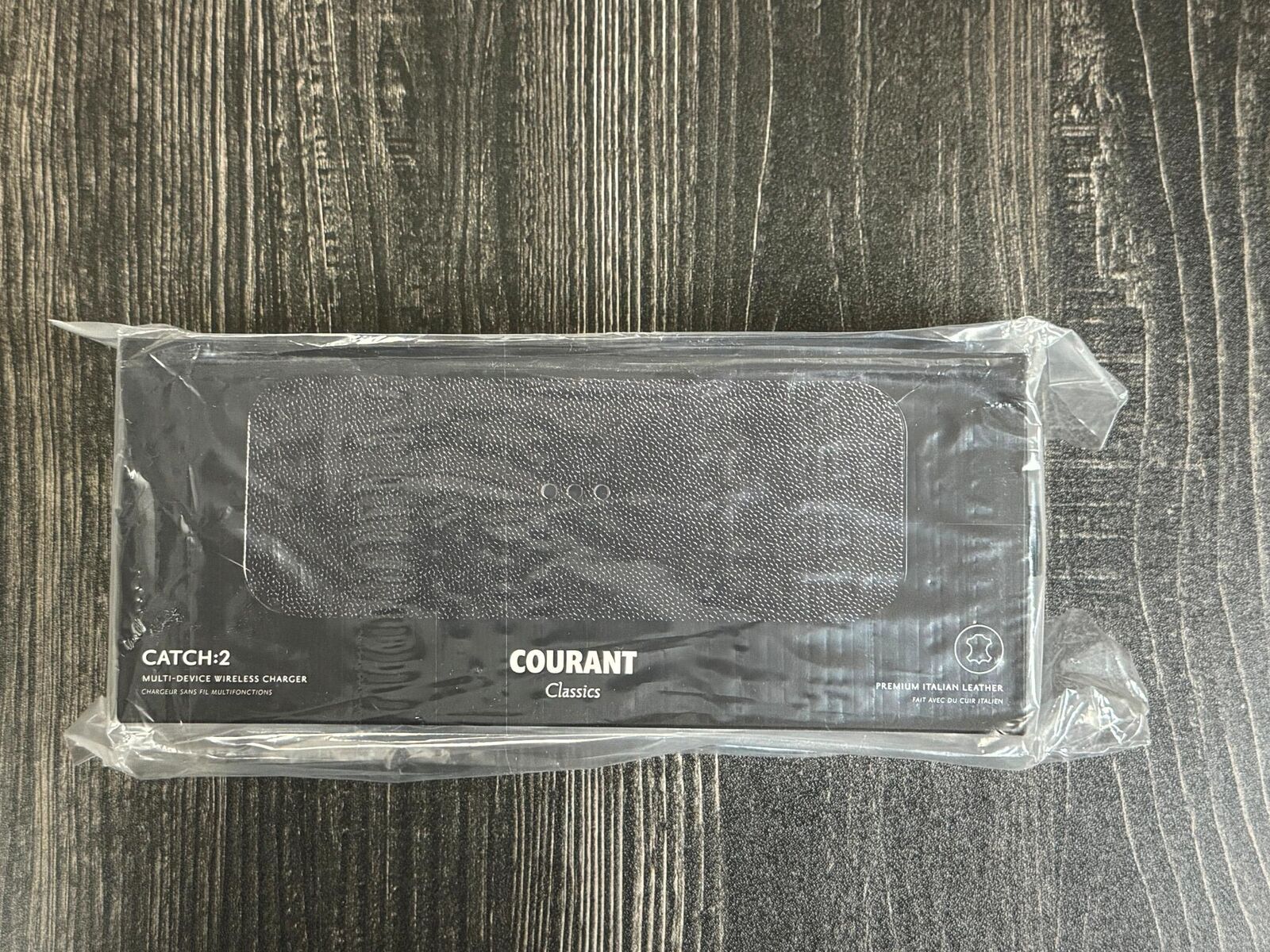 Courant Catch:2 Black Leather Multi-Device Wireless Charging Pad USB C MSRP 150$