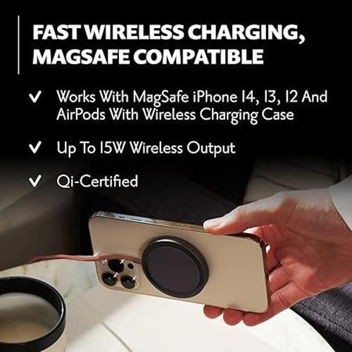 Courant MAG:1 Classics Magnetic Wireless Charger Italian Brown Leather USB 80$