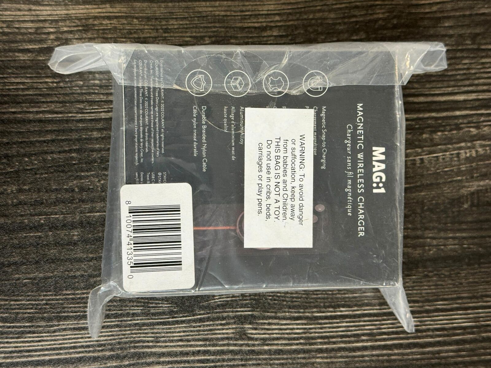 Courant MAG:1 Classics Magnetic Wireless Charger Italian Brown Leather USB 80$