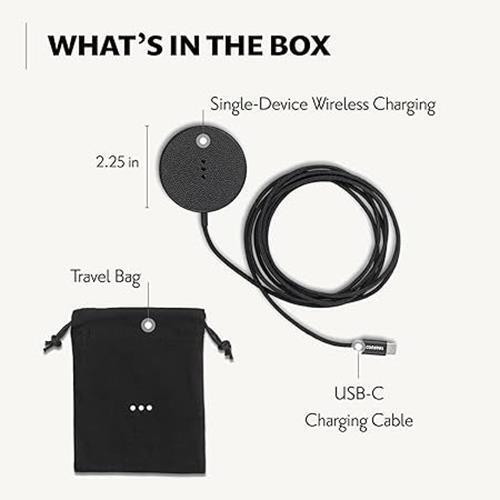 Courant MAG:1 Classics Magnetic Wireless Charger Italian BLACK Leather USB 80$