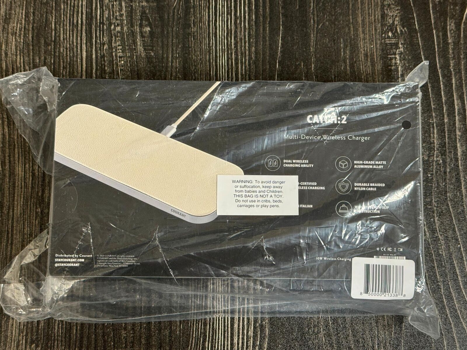 Courant Catch:2 White Leather Multi-Device Wireless Charging Pad USB C MSRP 150$