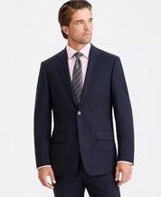 Calvin Klein Mens Slim fit Wool Suit Jacket Blazer 44 L Navy Blue Solid