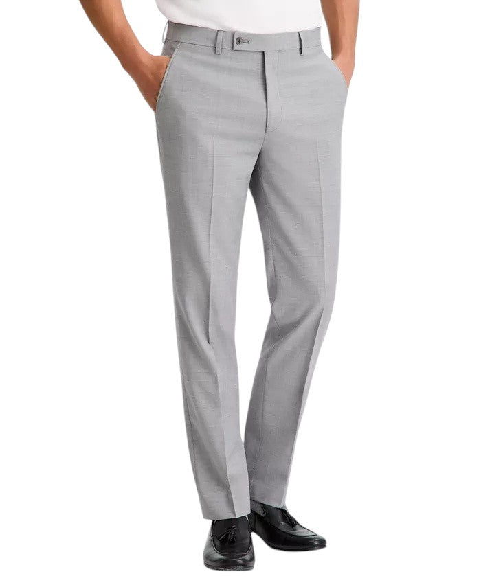 Calvin Klein Mens Slim fit Dress Pants 40 / 30 Light Grey Solid Stretch