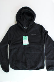 MARMOT Mens Orsa Polartec Wool 1/2 Zip Hoodie Jacket 2XL XXL Black