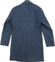 Hugo Boss Mens Milogan Wool Blend Textured Slim Fit Over Coat 36R Blue