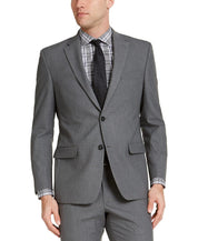 IZOD Men's Classic-Fit Suit Grey Solid Suit Jacket 40R JACKET ONLY