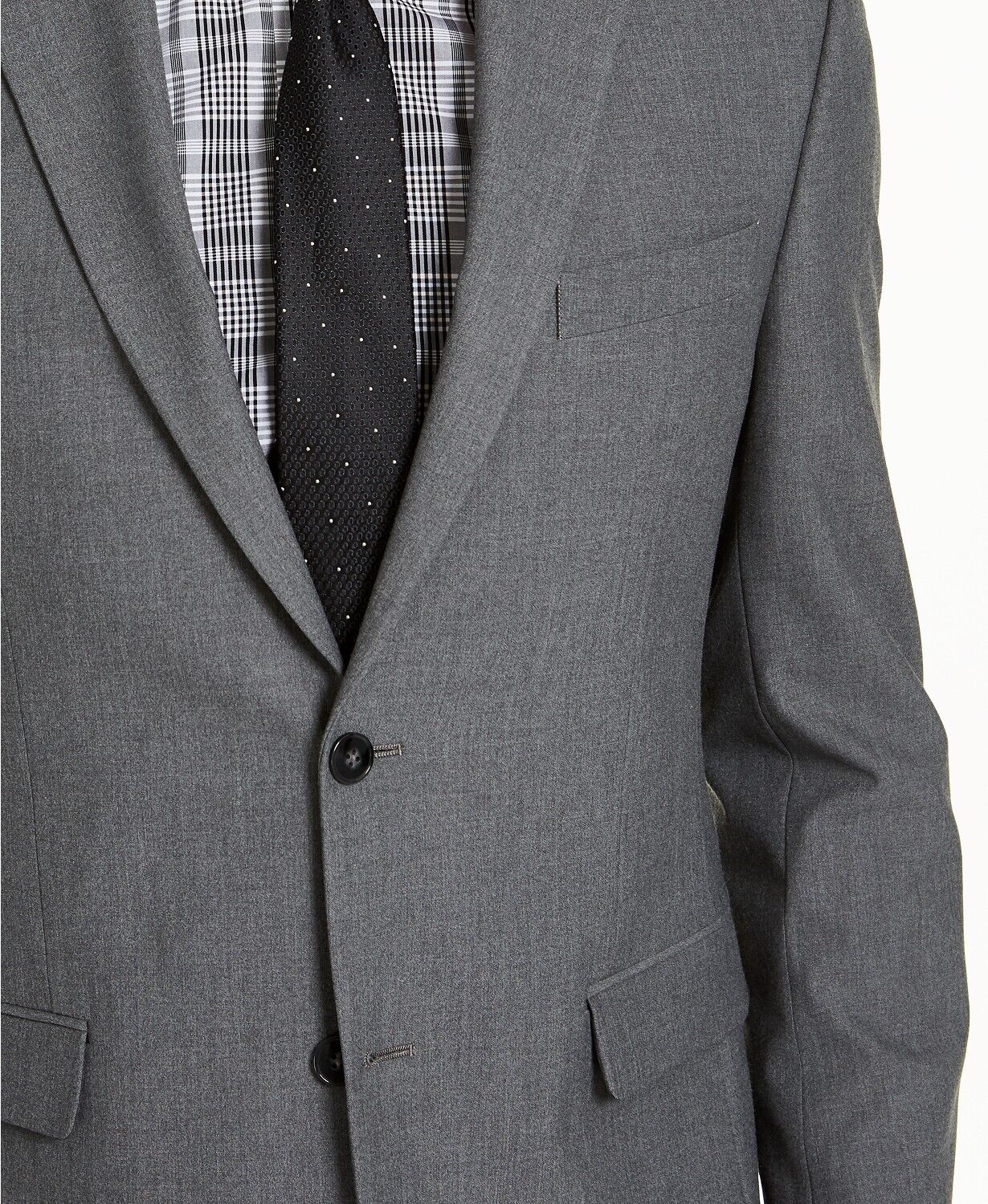 IZOD Men's Classic-Fit Suit Grey Solid Suit Jacket 40R JACKET ONLY