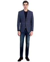 Michael Kors Mens Classic fit Sport Coat Blazer 40 R Navy Blue Plaid
