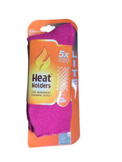 Heat Holders Womens Crew Socks 5-9 Pink Thermal