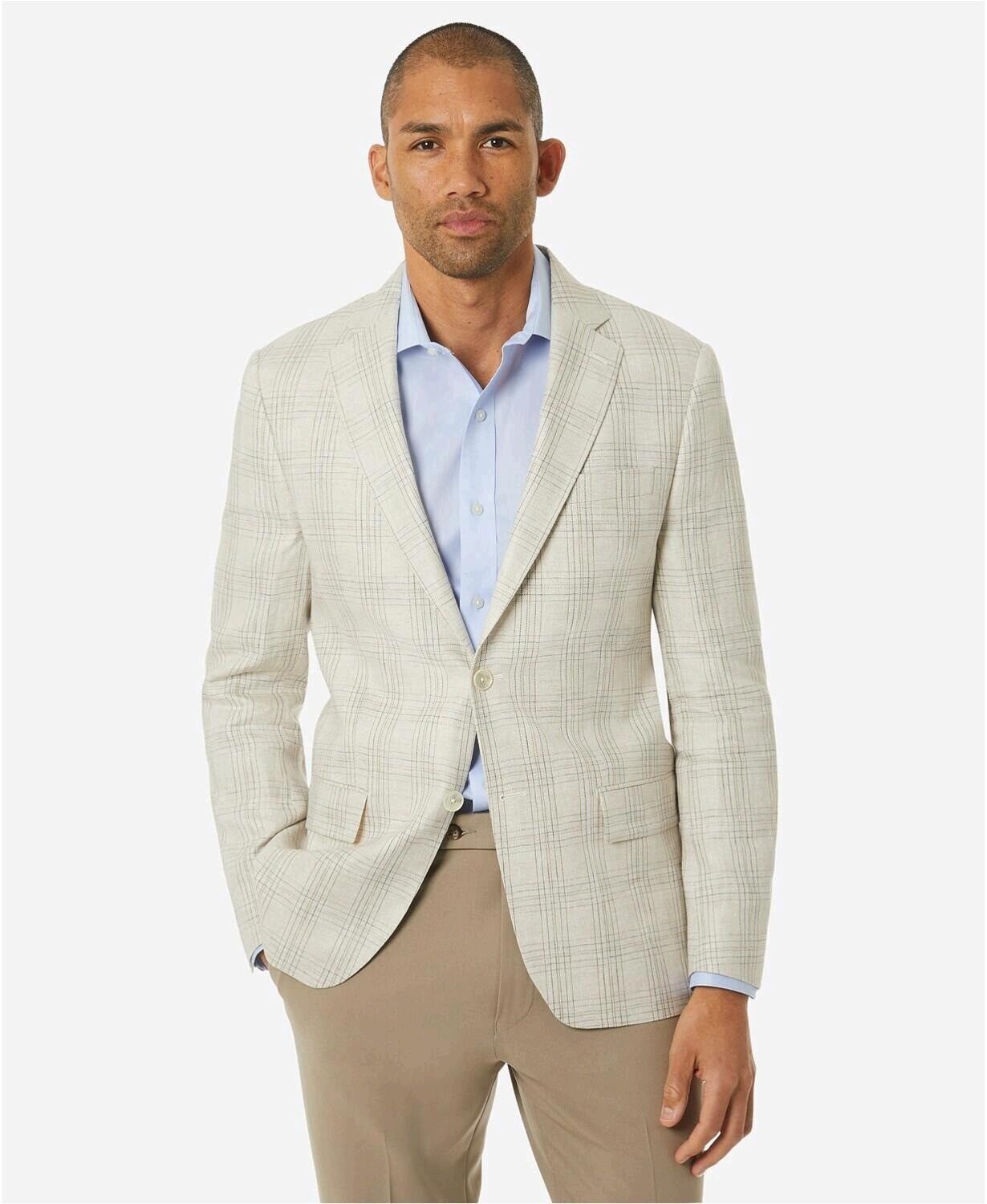 Lauren Ralph Lauren Men's Classic-Fit Ultraflex Stretch Linen Blazer 46L Cream
