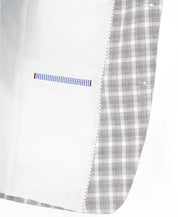 Tommy Hilfiger Men's Modern-Fit Tan & Gray Plaid Blazer 42R Sport Coat