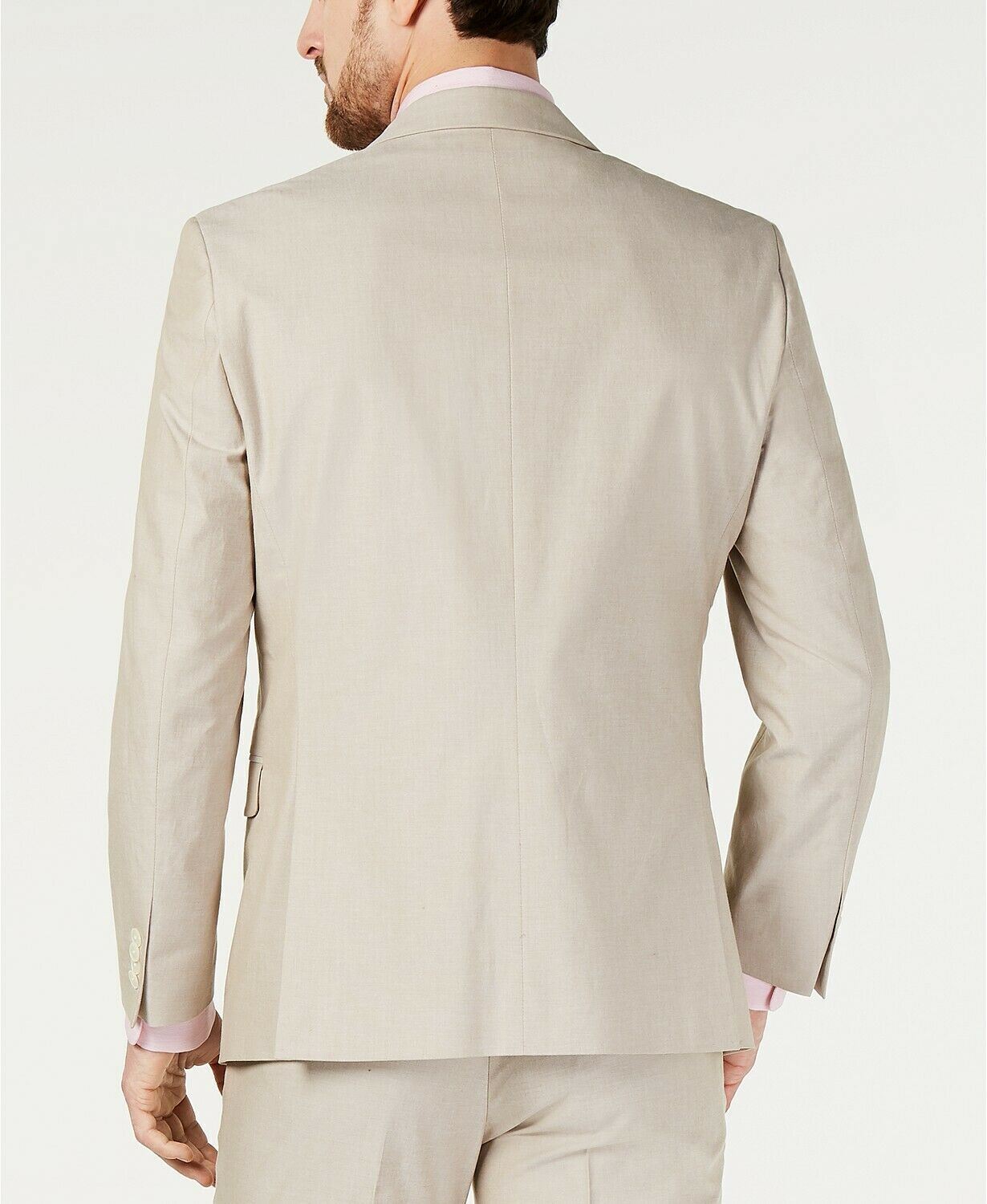 Tommy Hilfiger Men's Modern-Fit Flex Stretch Tan Suit Jacket 42L Khaki