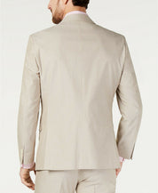 Tommy Hilfiger Men's Modern-Fit Flex Stretch Tan Suit Jacket 42L Khaki