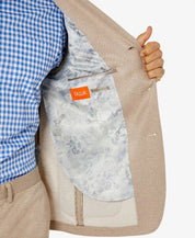 Tallia Men's Slim Fit Knit Suit Jacket Cream Size 44S Sport Coat