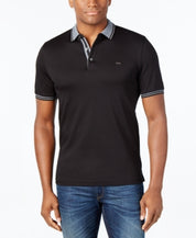 Michael Kors Men's Liquid Cotton Greenwich Short Sleeve Polo Shirt Black Small