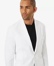 MICHAEL KORS Men's Modern-Fit Stretch Solid Suit Jacket White 44L