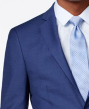 Calvin Klein X Fit Slim Fit 2PC Suit 40L / 33 x 32 Postal Blue Wool