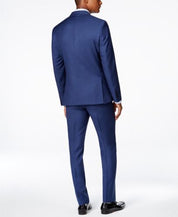 Calvin Klein X Fit Slim Fit 2PC Suit 40L / 33 x 32 Postal Blue Wool