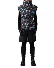 Mackage Womens Zerina Floral Print Down Vest XS Black