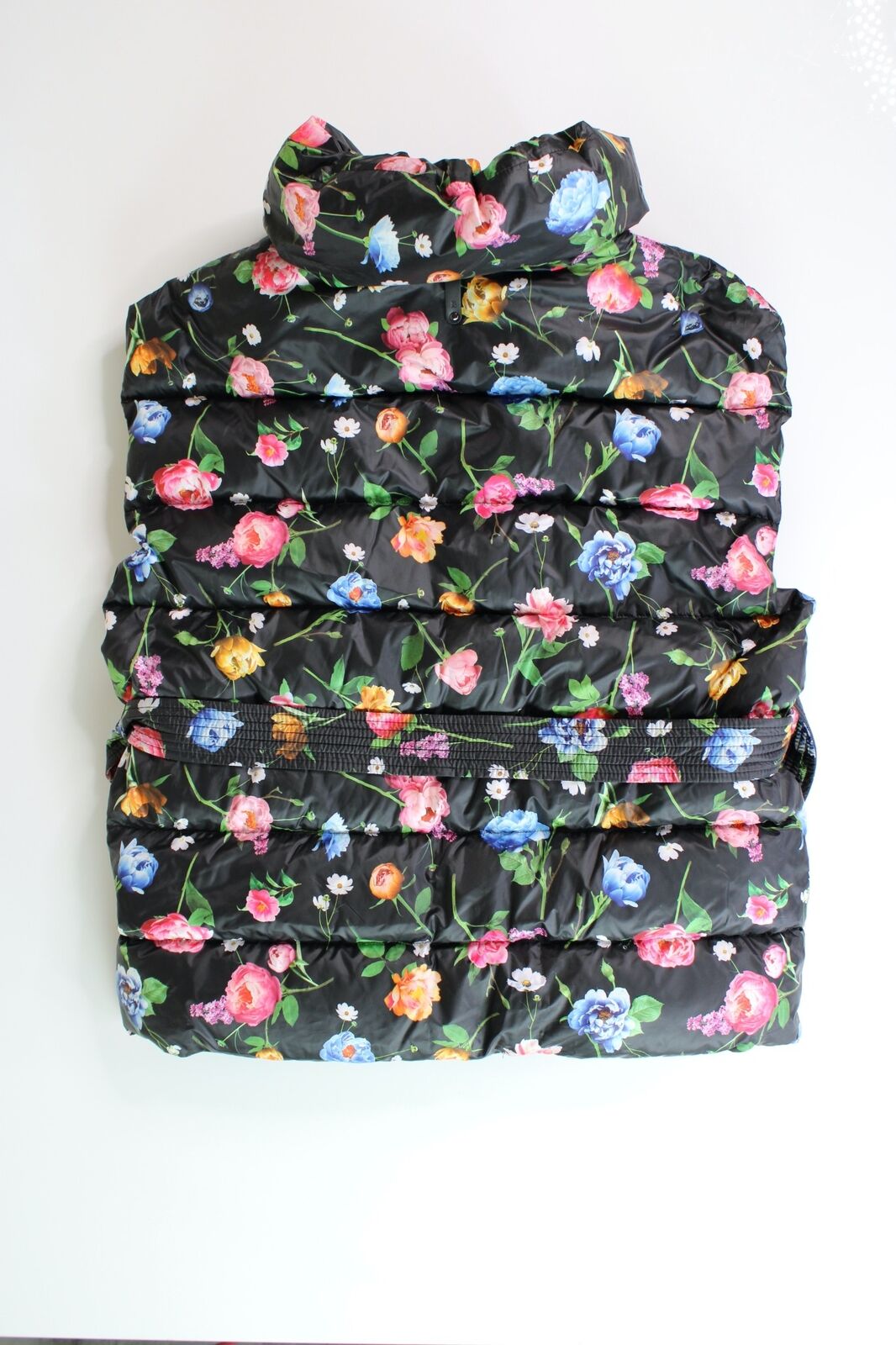 Mackage Womens Zerina Floral Print Down Vest Medium Black