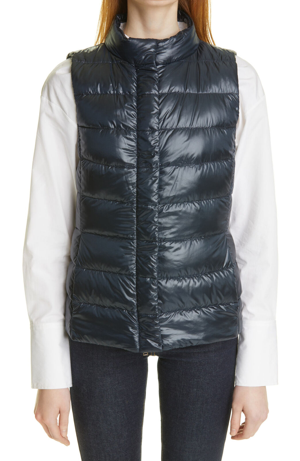 Herno Womens Iconico Down Puffer Vest SIze 38 / US 2 Navy Blue