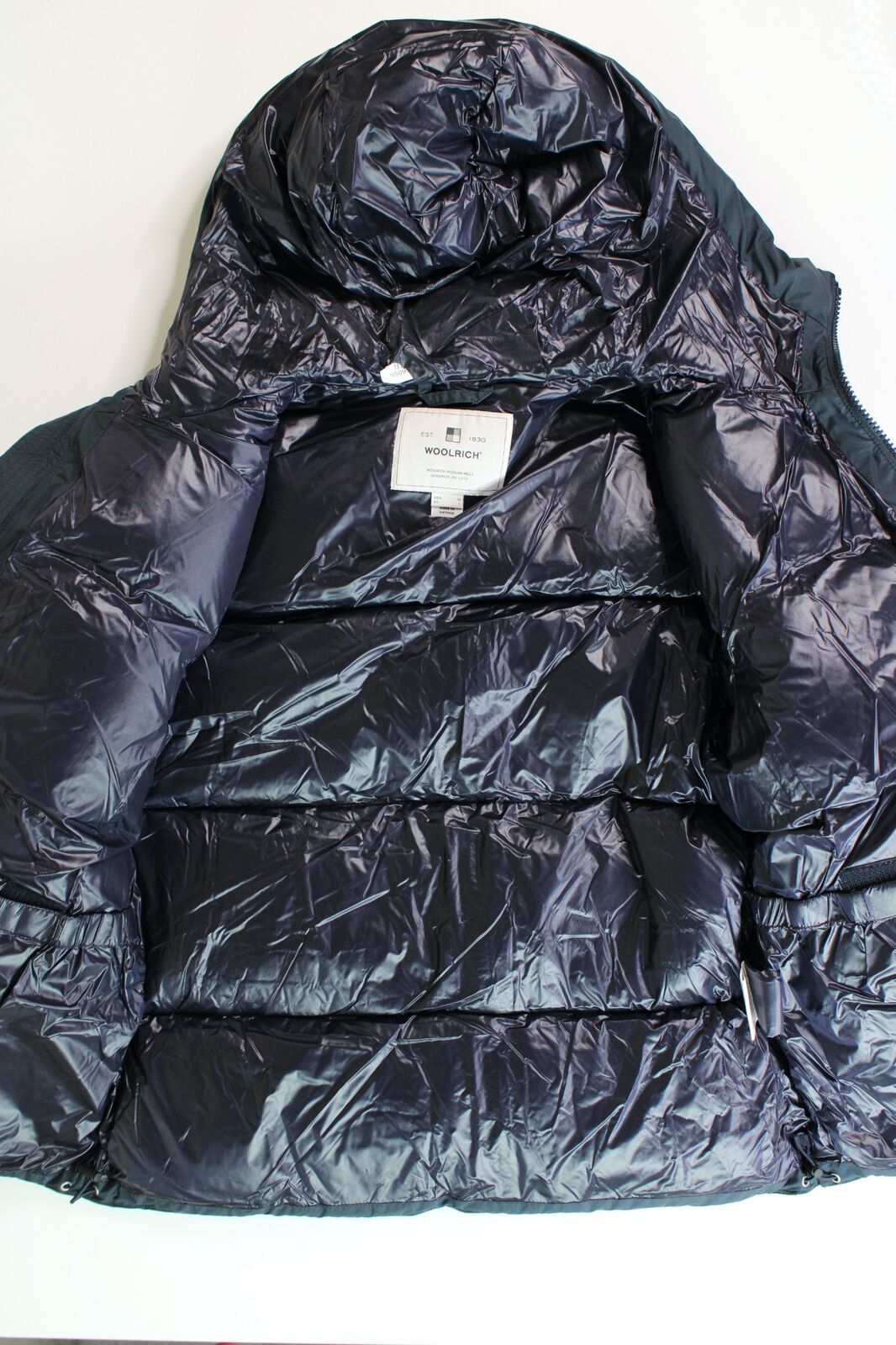 Woolrich Mens Down Sierra Supreme Jacket Medium Navy Blue