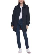 Tommy Hilfiger Women's Plus Single-Breasted Peacoat Coat Blue 2X Navy