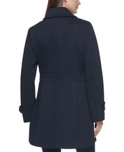 Tommy Hilfiger Women's Plus Single-Breasted Peacoat Coat Blue 2X Navy