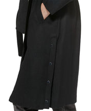 Marc New York Women's Belted Wrap Coat Black Size 8 Wool