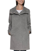 Cole Haan Women's Wool Walker Coat Gray 4 Wool