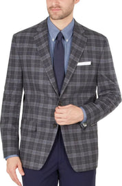 Lauren Ralph Lauren Mens Classic-Fit Windowpane Sport Coat 36R Grey Plaid