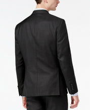 DKNY Men's Modern-Fit Stretch Textured Suit Jacket 36S Black