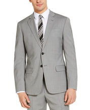 Armani Exchange Men's Slim-Fit Light Grey Wool Suit Jacket 44L