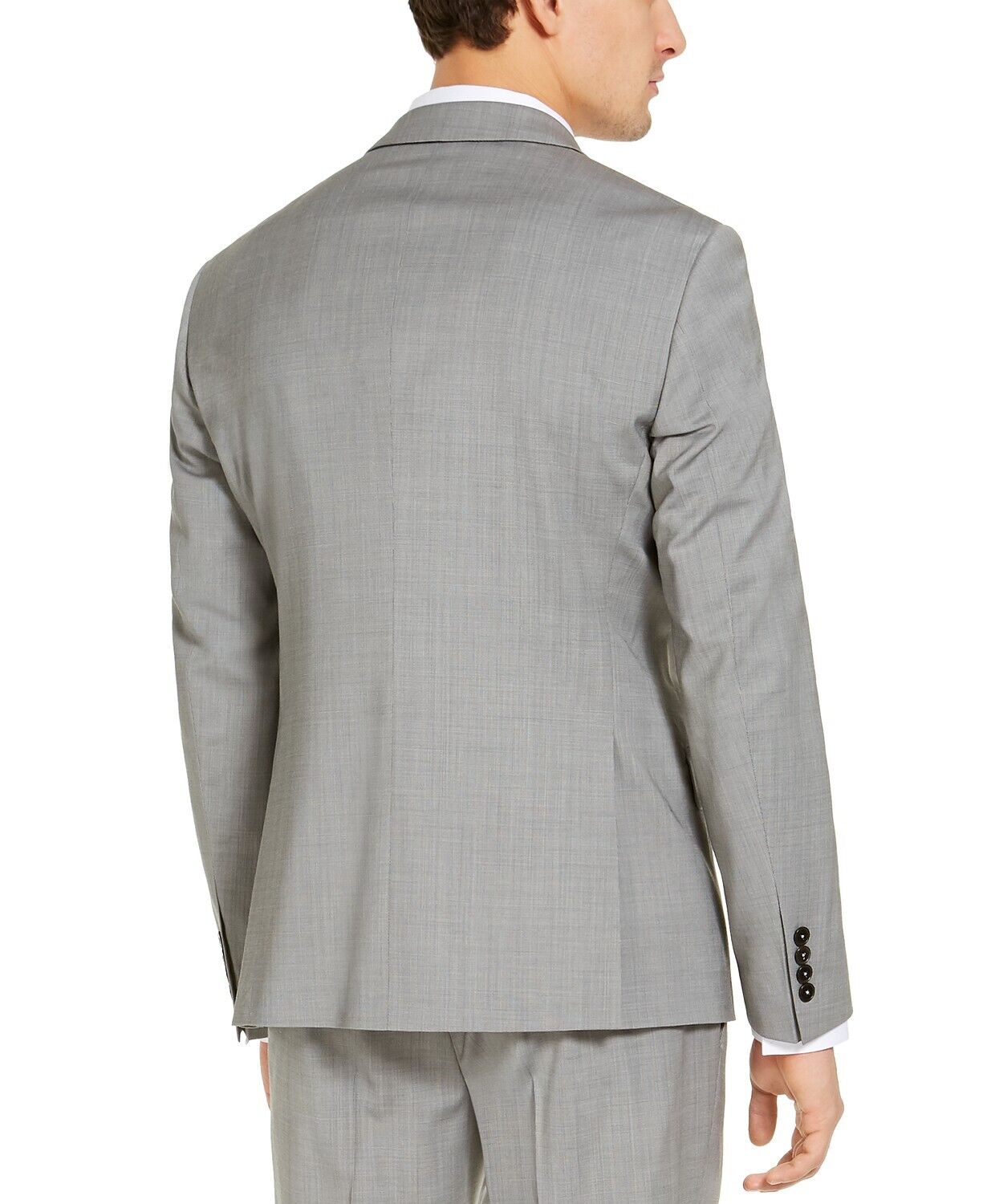 Armani Exchange Men's Slim-Fit Light Grey Wool Suit Jacket 44L