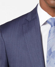 DKNY Men's Modern-Fit Stretch Textured Suit Jacket Sport Coat 36R Blue Wool