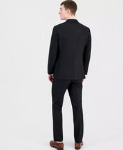 Hugo Boss Mens Modern fit Wool 2 Piece Suit 46 L Pants 40 / 34 Black Solid