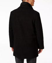 CALVIN KLEIN Men Coleman Wool-Blend Overcoat Coat 42S Black